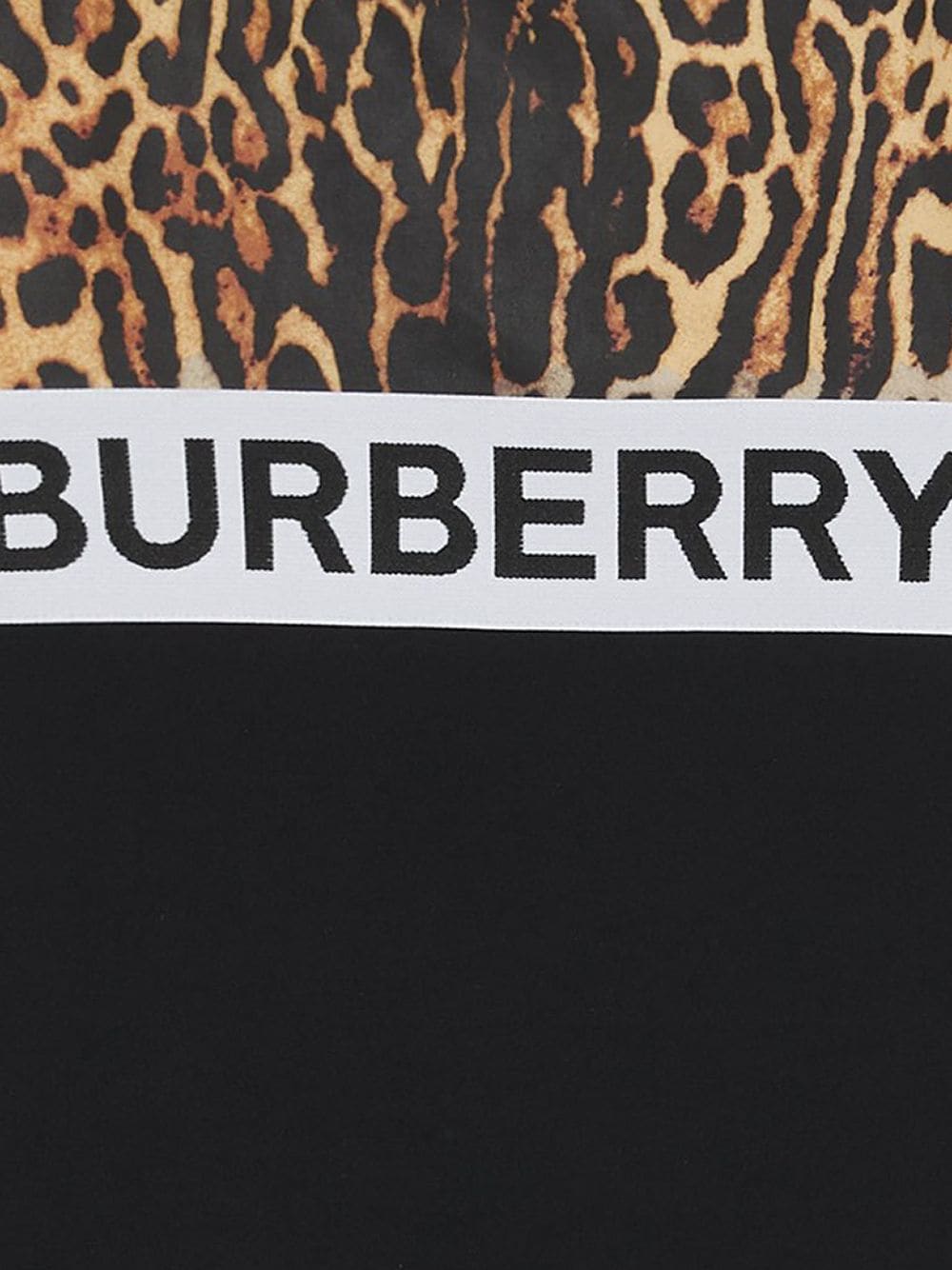 фото Burberry купальник с леопардовым принтом и логотипом