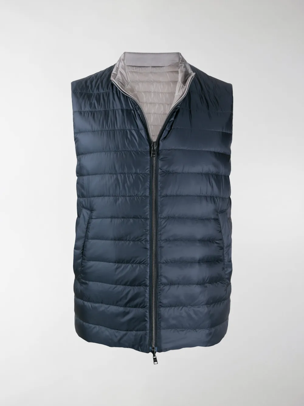 Herno Ultralight Reversible Nylon Padded Gilet In Blue