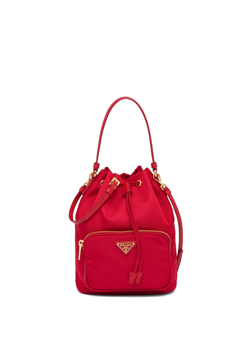 prada red leather shoulder bag