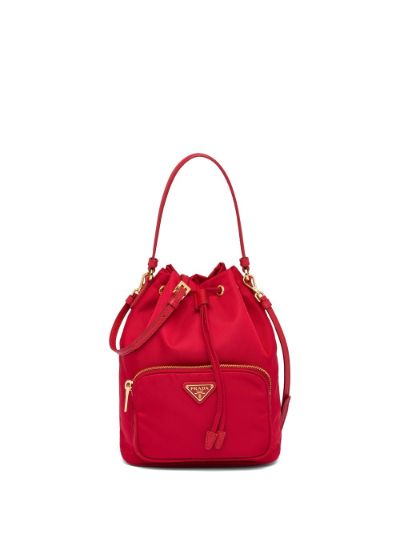 prada duet leather shoulder bag