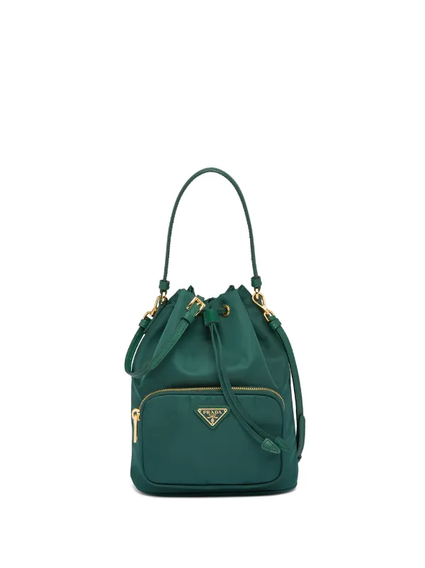 prada duet nylon bucket bag