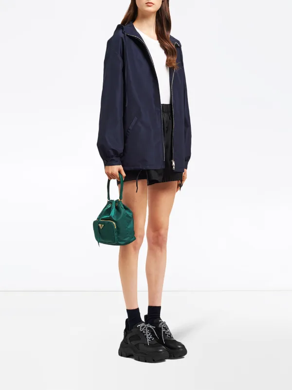 prada duet nylon bucket bag