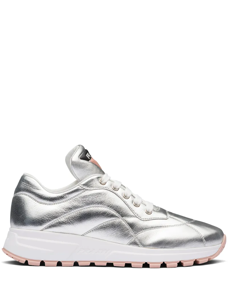 prada metallic sneakers