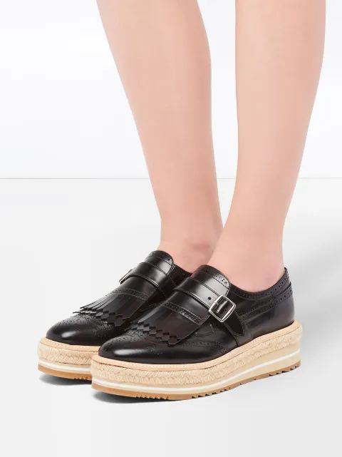 prada platform brogues womens