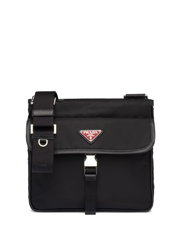 prada black messenger bag