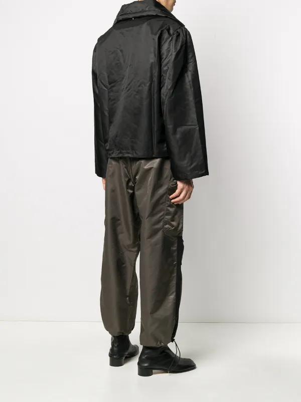 Random Identities Wide Collar Padded Jacket | Black | FARFETCH AO