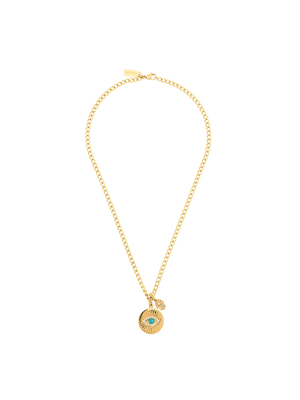 

Nialaya Jewelry collar Skyfall Evil Eye con dije - Dorado