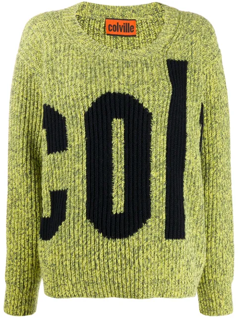colville logo ribbed knit jumper
