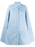 Courrèges cut-out sleeve flared coat - Blue