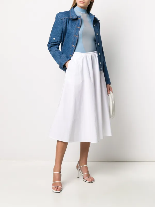 high waisted pleated skirt jacket