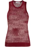Courrèges sheer knitted vest top - Red