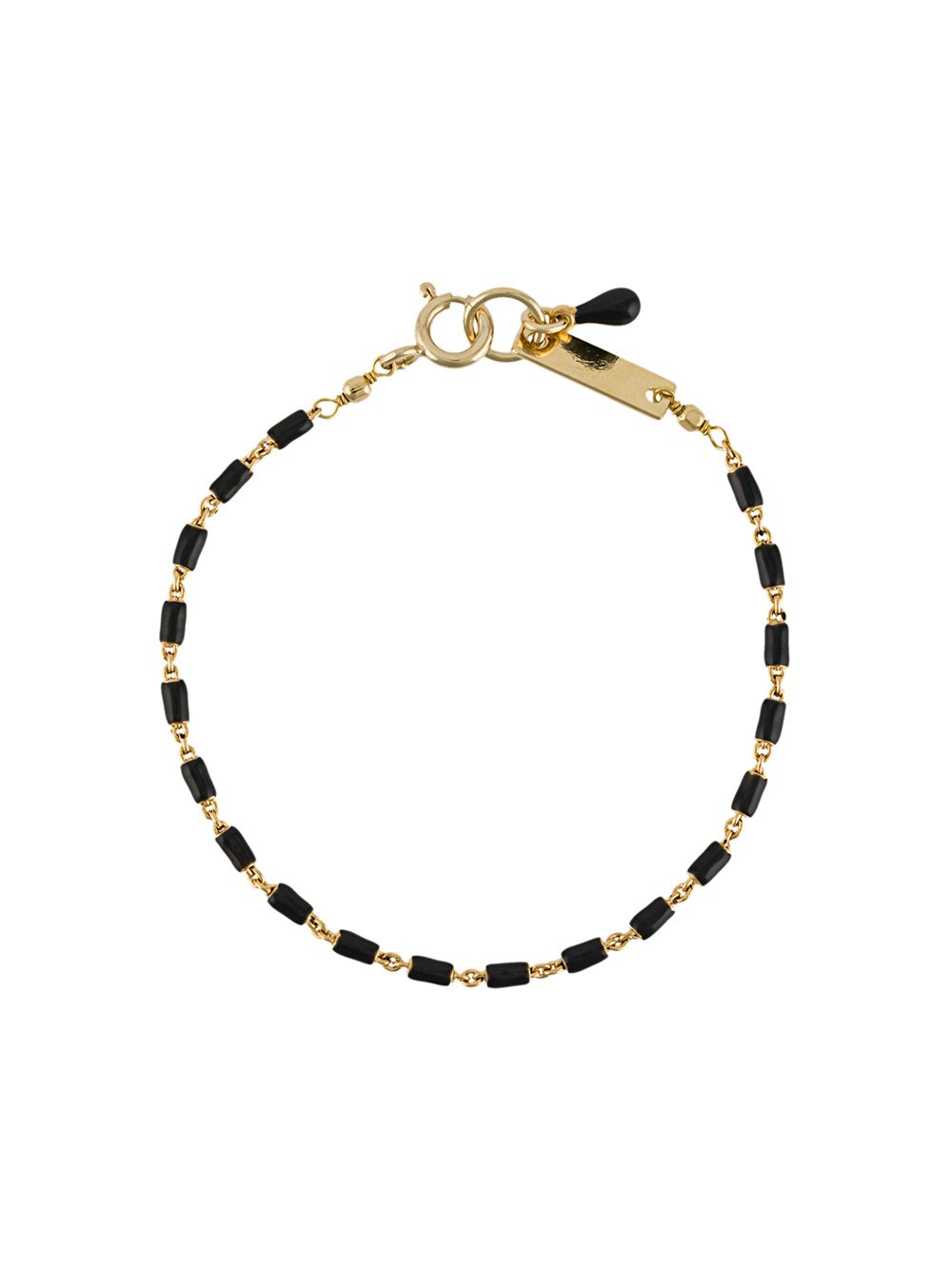 Isabel Marant Beaded Chain Bracelet In Black
