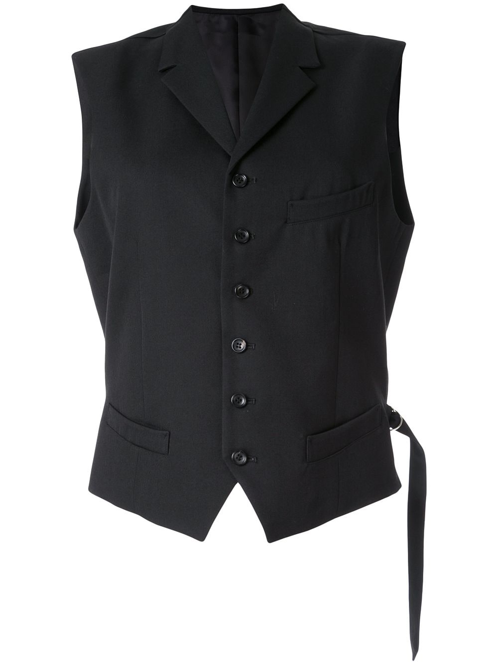 Sulvam Belted Waistcoat In Black