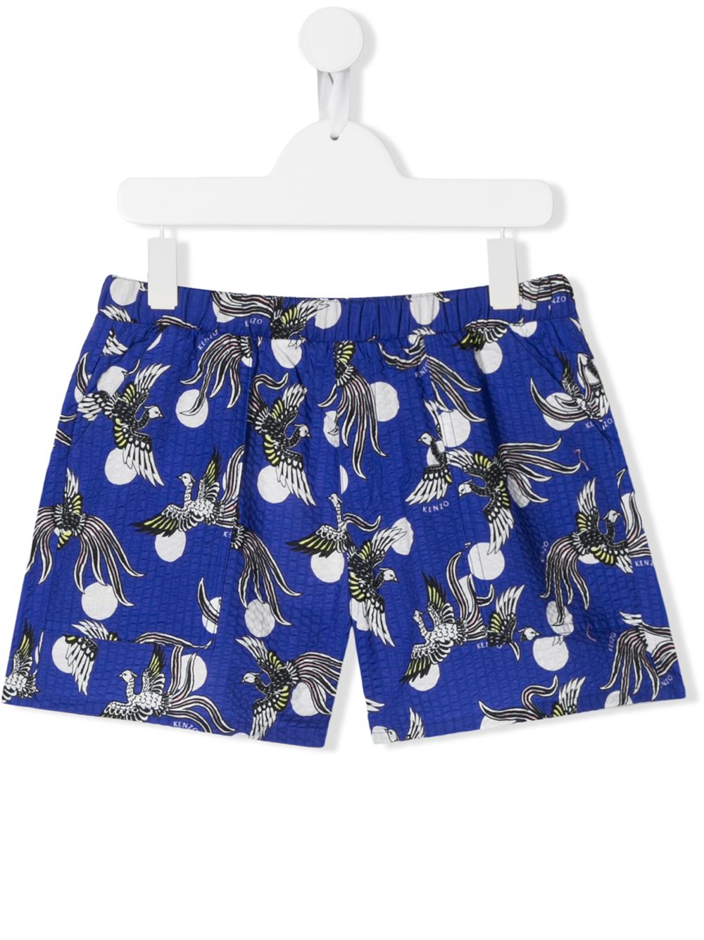 Kenzo Teen Print Shorts In Blue