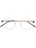 Saint Laurent Eyewear round frame glasses - Gold