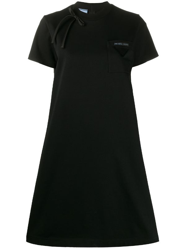 prada logo shirt dress