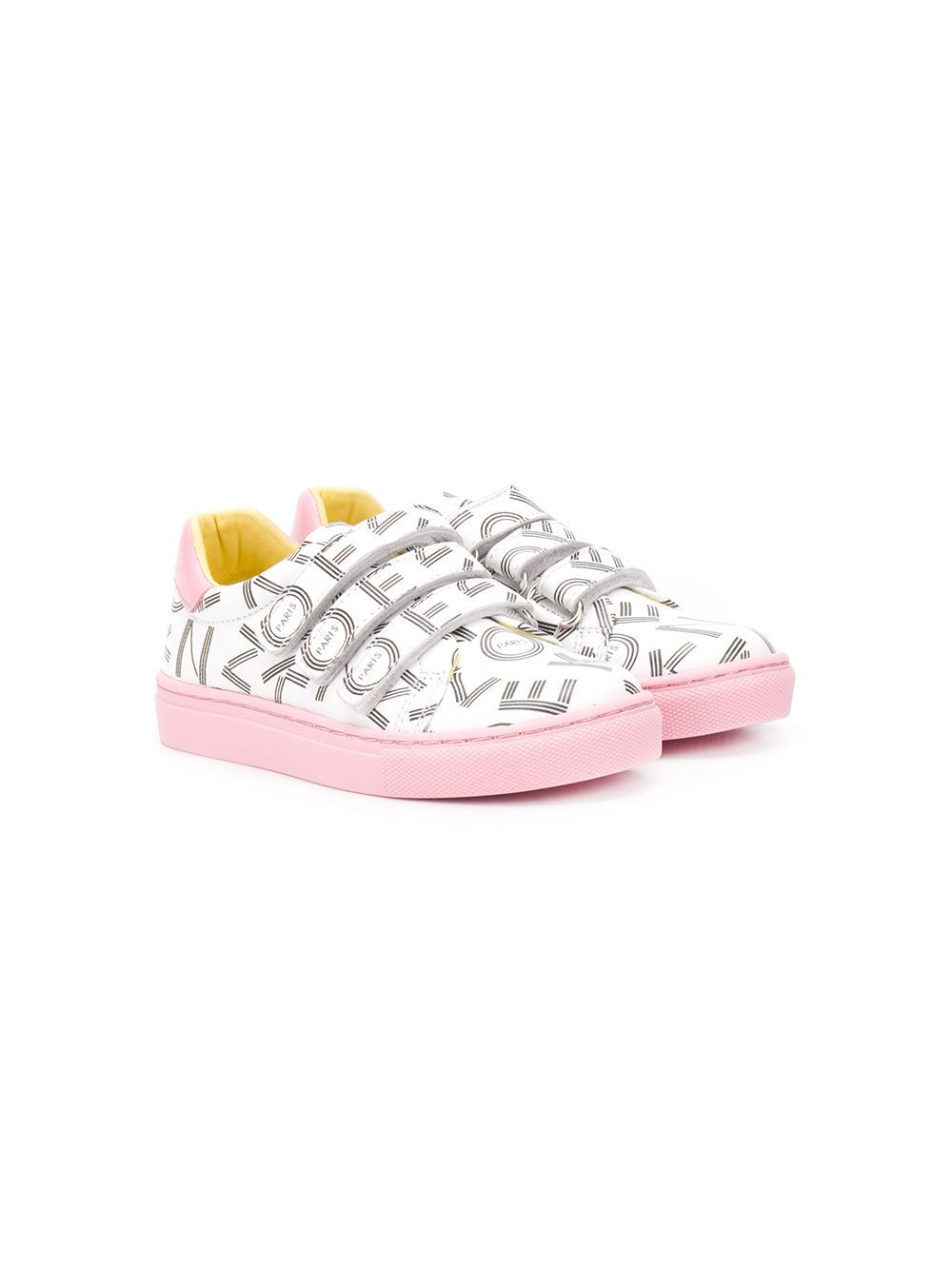 фото Kenzo kids monogram-print low-top sneakers