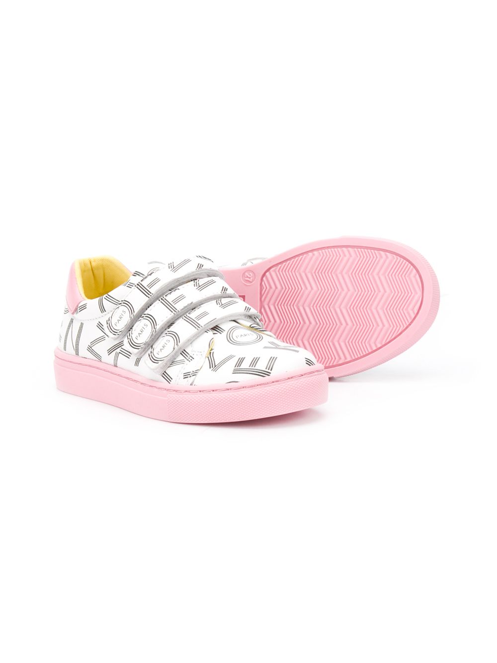 фото Kenzo kids monogram-print low-top sneakers