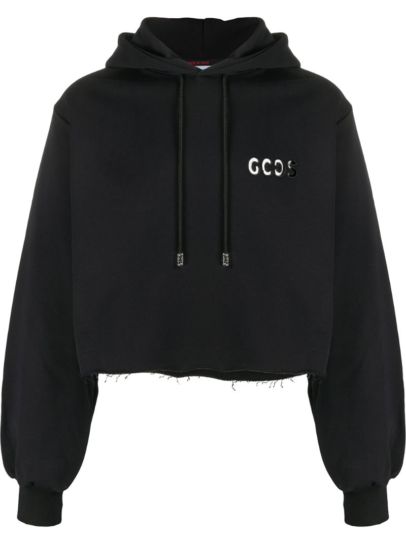 Gcds Chest Logo Hoodie In Black