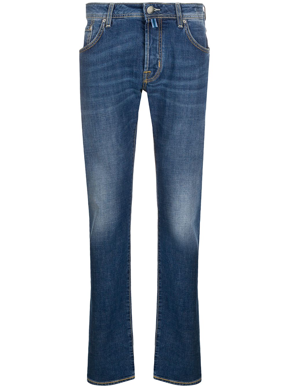 Jacob Cohen Faded Straight-leg Jeans In Blue