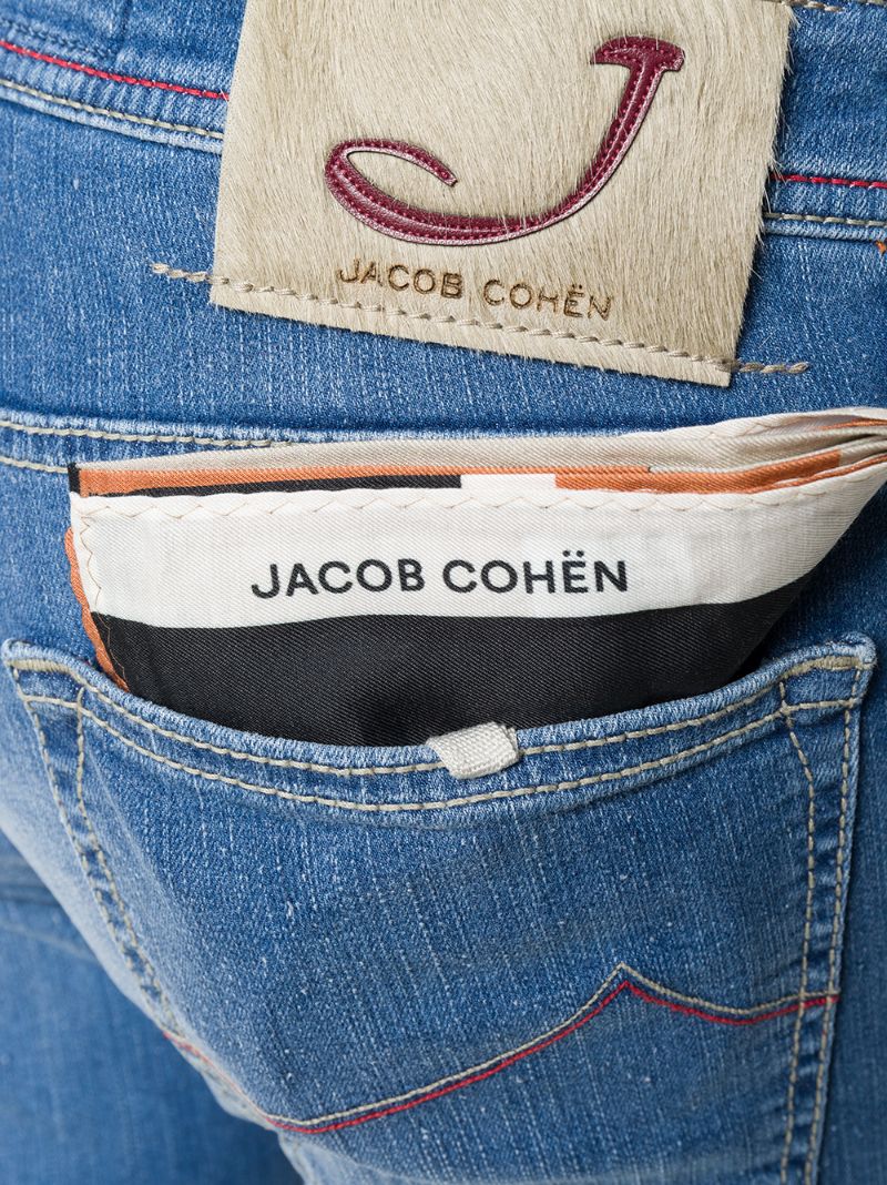 Shop Jacob Cohen Straight Leg Jeans In Blue