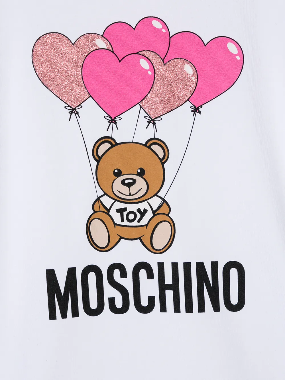 фото Moschino kids платье с принтом teddy bear и логотипом