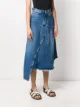LOEWE falda vaquera midi deconstruida