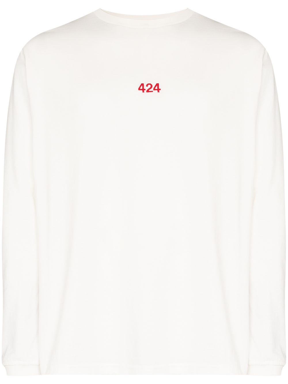 фото 424 logo-embroidered long-sleeve t-shirt