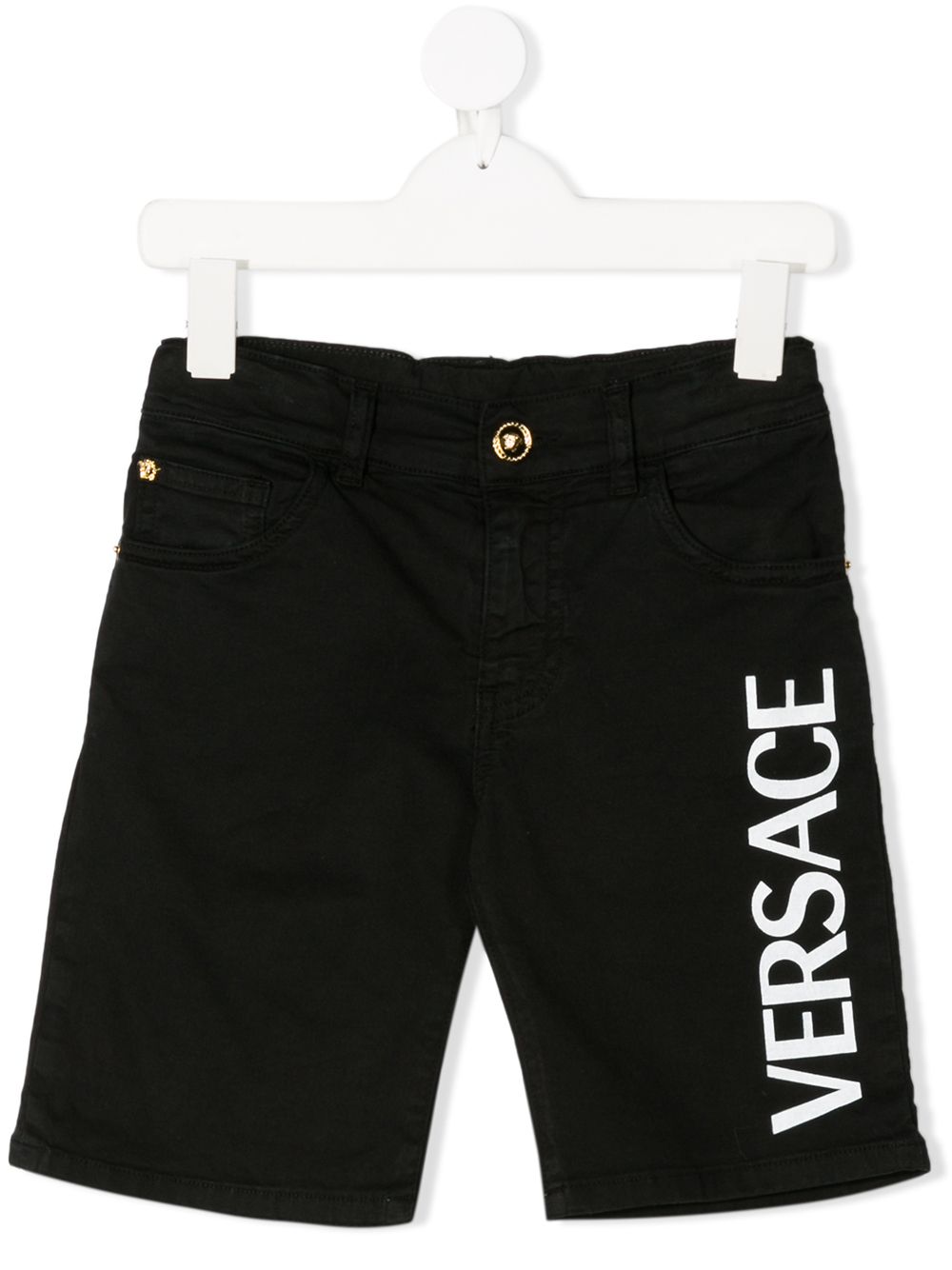 фото Young versace джинсовые шорты с логотипом