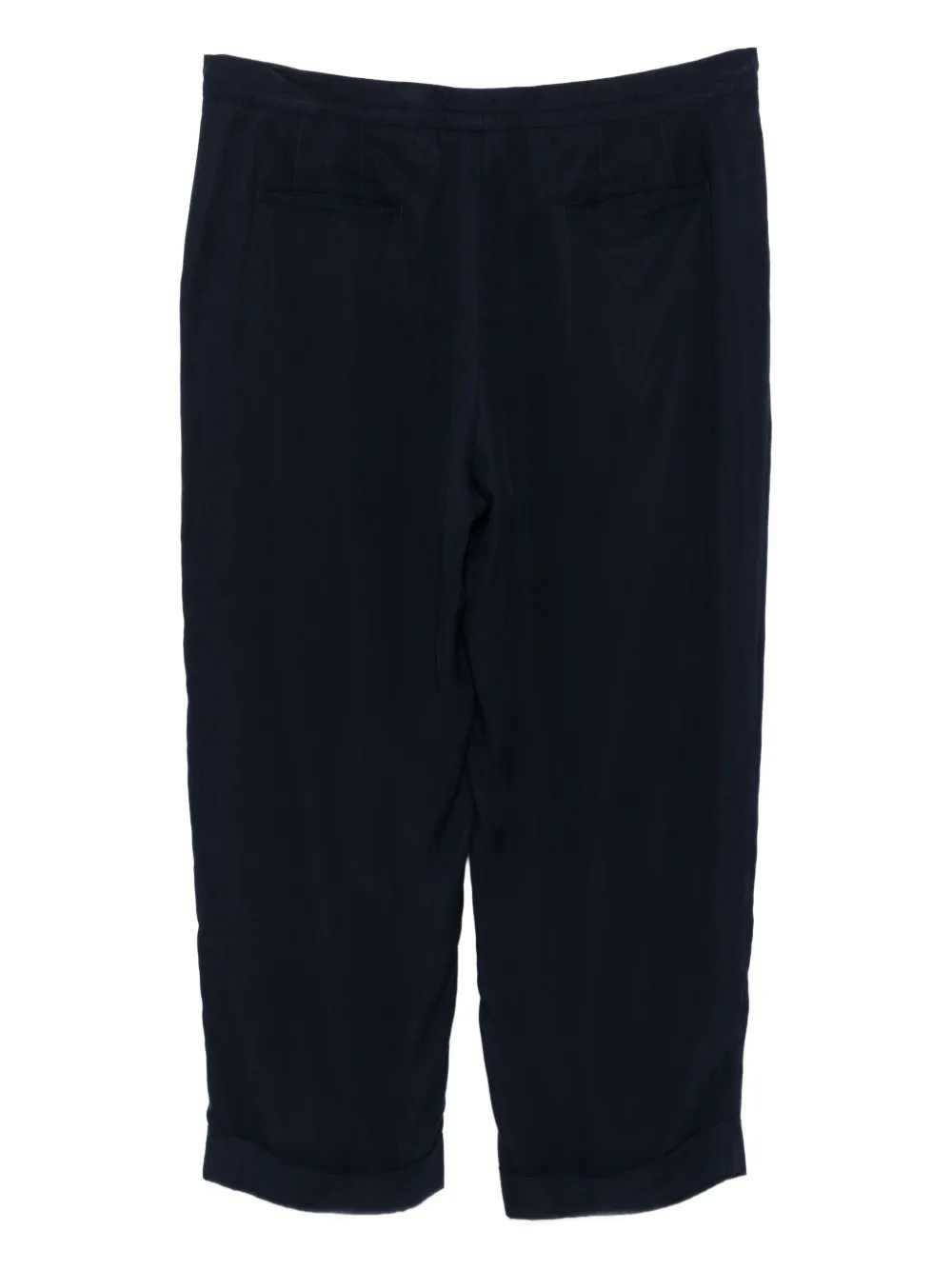 Giorgio Armani pleated cuffed trousers - Blauw