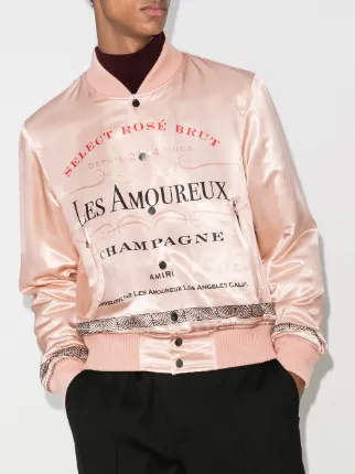 Les amoureux print bomber jacket展示图