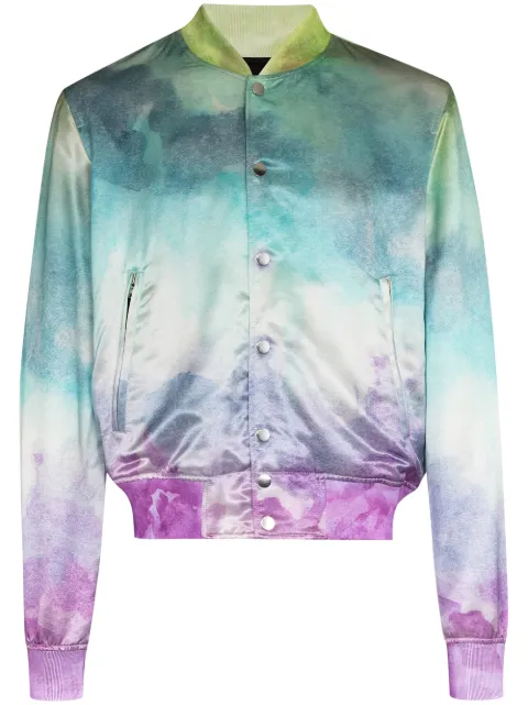 AMIRI watercolour-effect bomber jacket