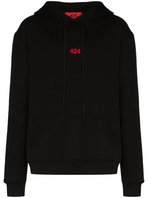 424 logo-embroidered hoodie