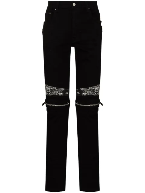 amiri jeans black bandana