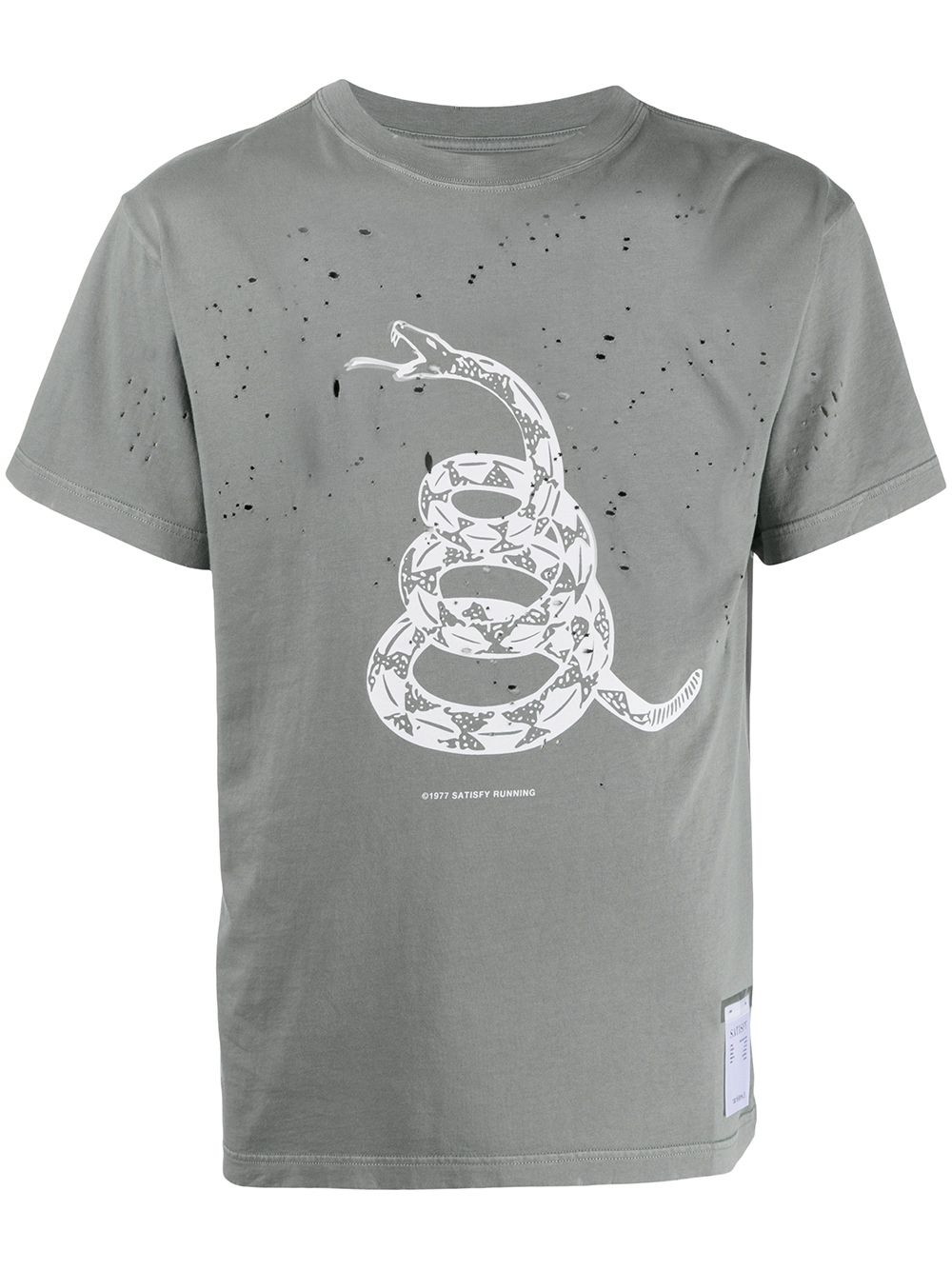 Satisfy Snake Print T-shirt In 灰色