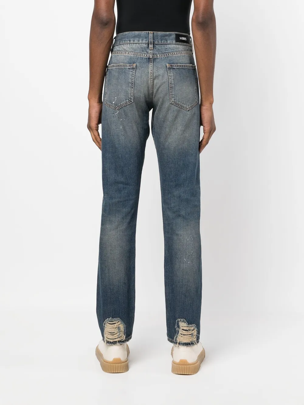 ripped paintsplatter jeans 14BROS