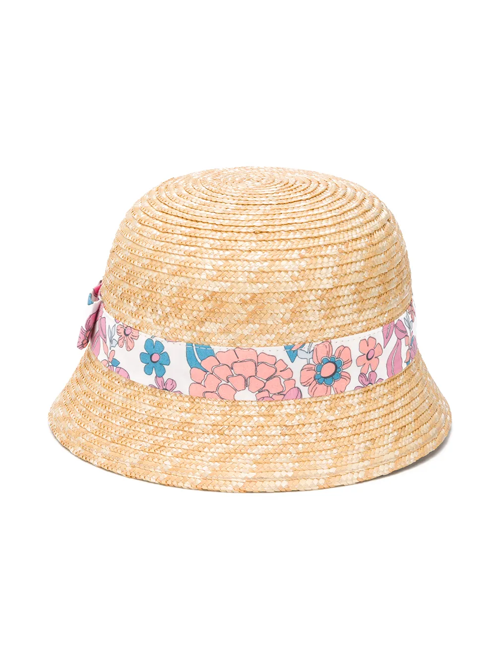 Chloé Babies' Straw Bucket Hat In Neutrals ModeSens