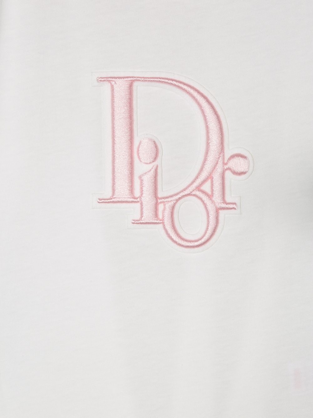 фото Baby dior футболка с вышитым логотипом