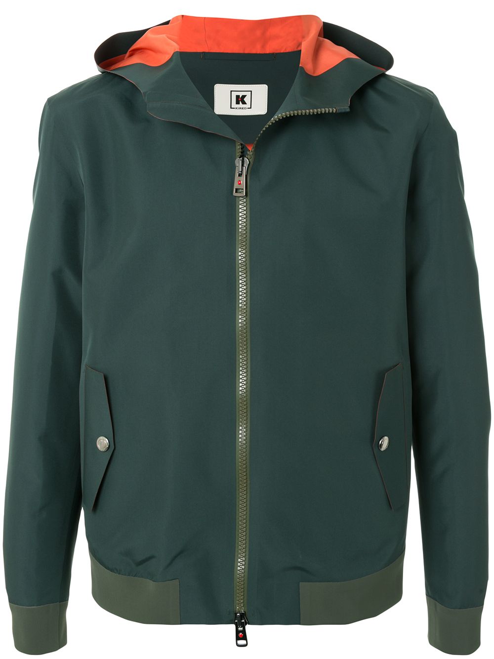 Kired Contrast-trimmed Hooded Jacket In Green