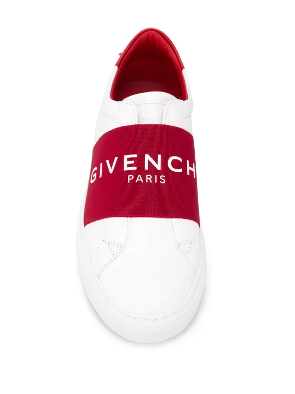 givenchy paris webbing sneakers in leather