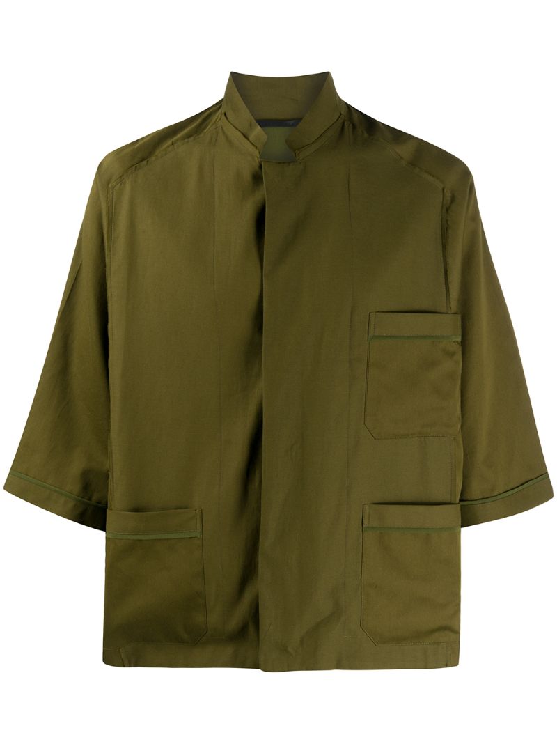 Shop Haider Ackermann Multiple Pocket Boxy-fit Shirt In Green