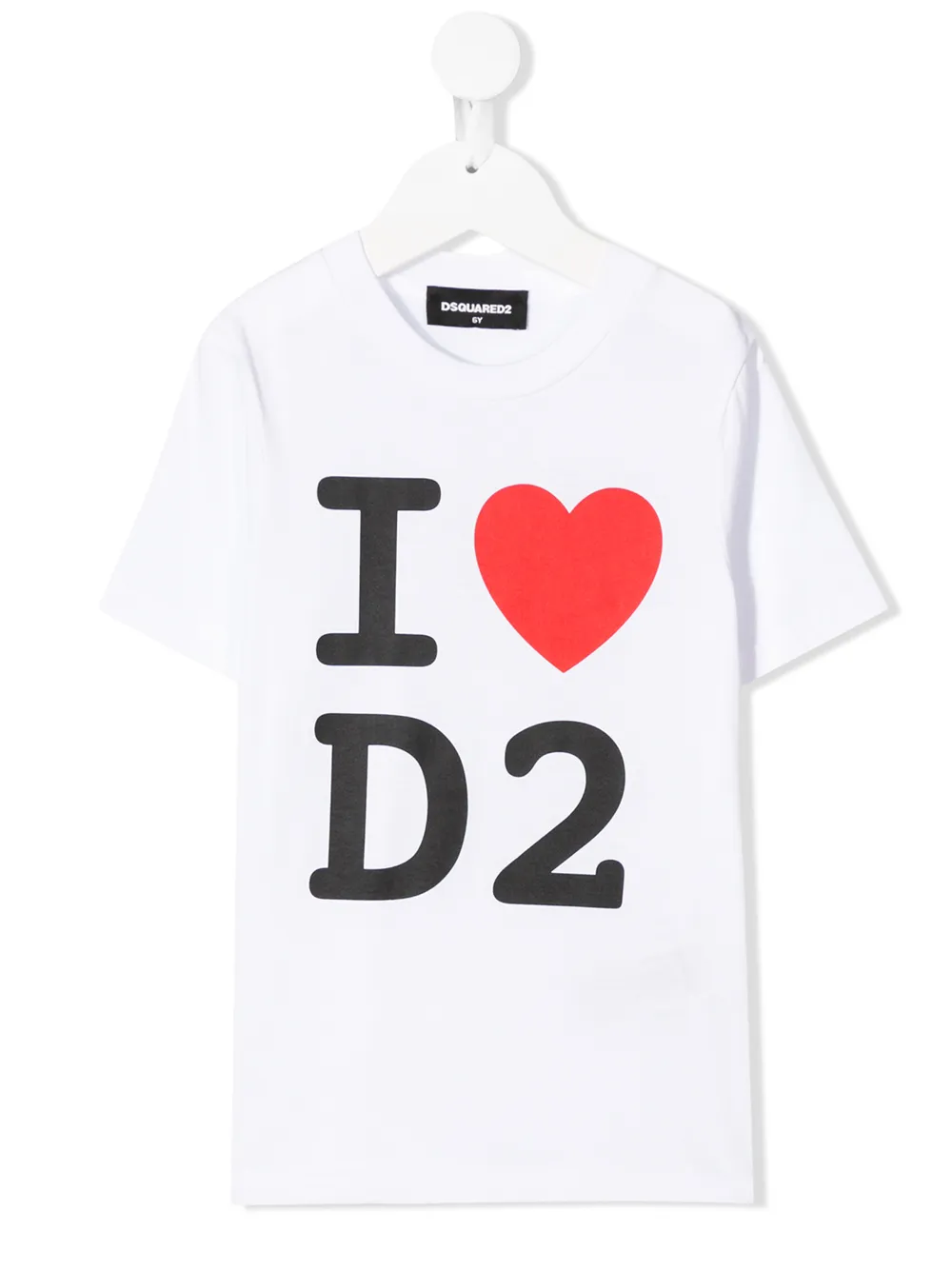 Shop Dsquared2 I Heart D2 Print T-shirt In White