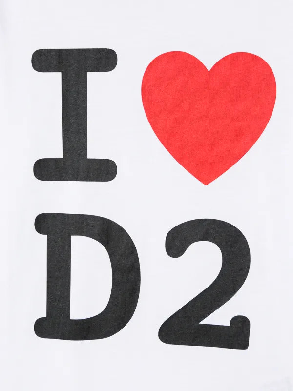 DSQUARED2 KIDS I Heart D2 Print T-shirt | White | FARFETCH