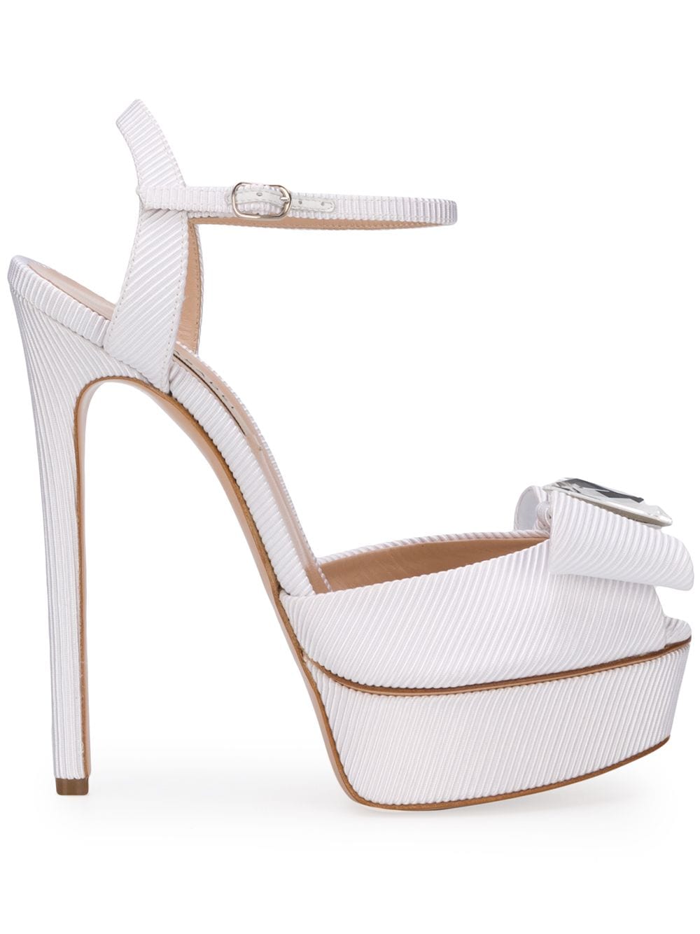 Casadei Crystal-embellished Stiletto Heels In White