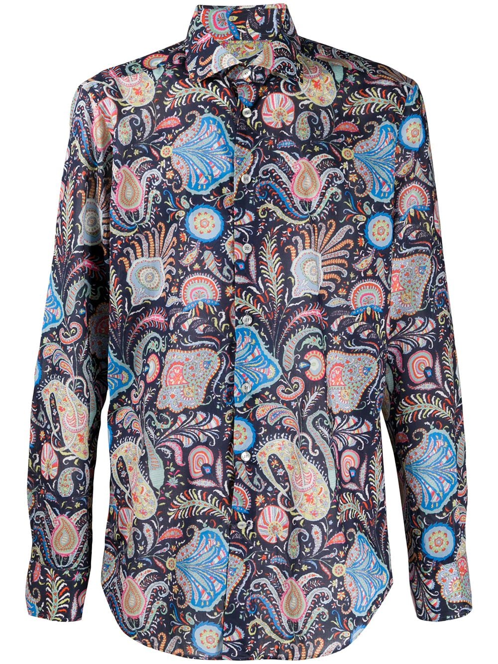 Etro Paisley Print Shirt In Black