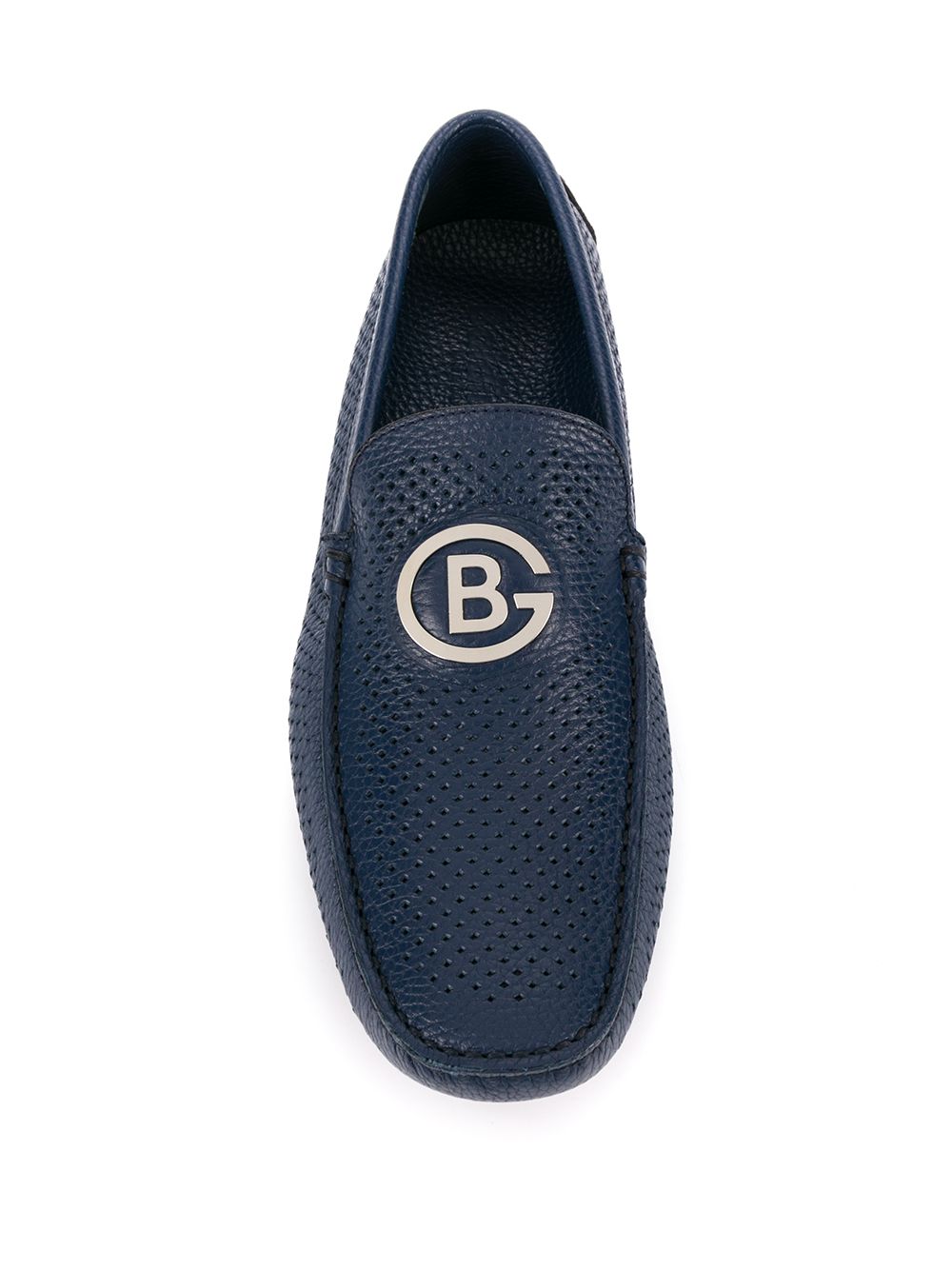 фото Baldinini logo plaque leather loafers