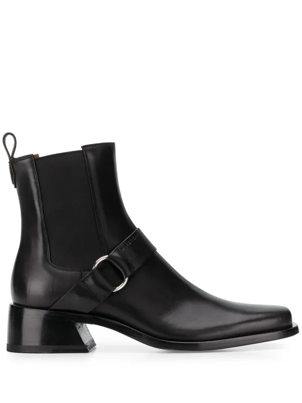 black low heel chelsea boots