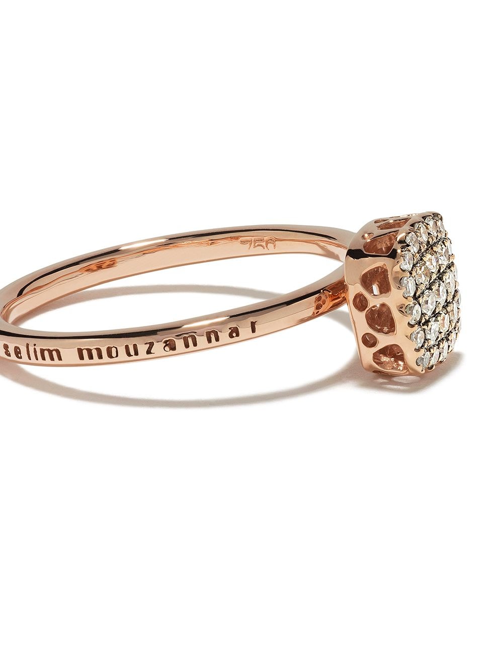 Shop Selim Mouzannar 18kt Rose Gold Diamond Beirut Ring
