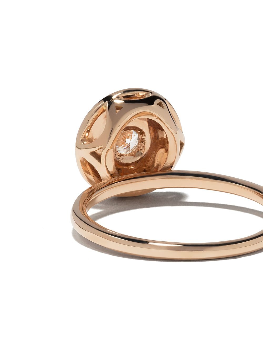 Shop Selim Mouzannar 18kt Rose Gold Diamond Mina Ring