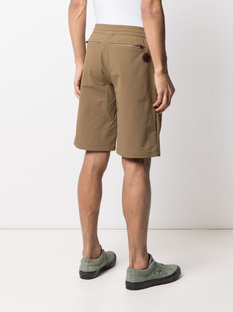 Shop Napapijri Drawstring Waist Shorts In Brown